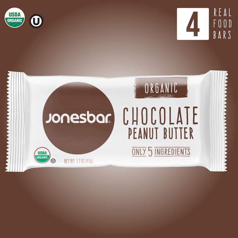 JONESBAR (Variety Pack, 12 Count (Pack of 1)), USDA Organic Fruit & Nut Bar, Non-GMO, Kosher, Vegan, Gluten Free, Simple Snack Bar
