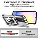 SunStory Compatible with Samsung Galaxy A17 5G Case with HD Screen Protector & Slide Camera Cover & Rotated Ring Kickstand,[Shockproof] Dual Layers Phone Case for Galaxy A17,Red