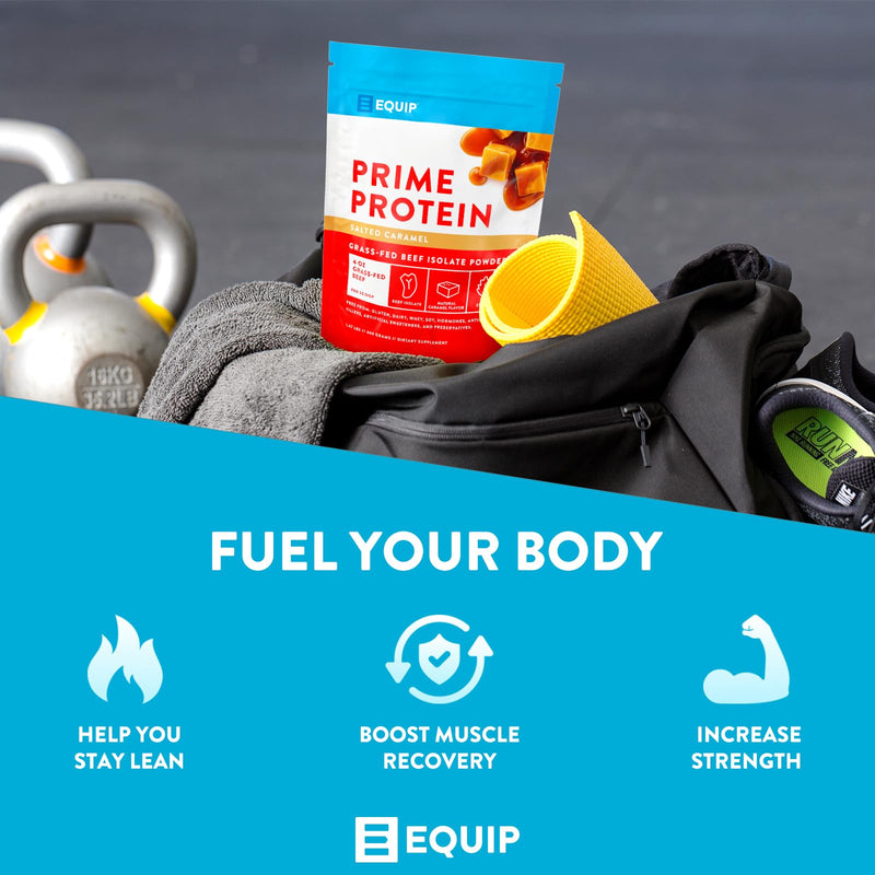 Equip Foods Prime Protein - Grass Fed Beef Protein Powder Isolate - Paleo and Keto Friendly, Gluten Free Carnivore Protein Powder - Unflavored, 1.39 Pounds - Helps Build and Repair Tissue