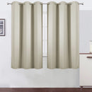 LEMOMO Blackout Curtains 52 x 84 inch/Black Set of 2 Panels/Thermal Insulated Room Darkening Bedroom Curtains