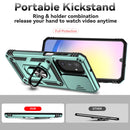 SunStory Compatible with Samsung Galaxy A17 5G Case with HD Screen Protector & Slide Camera Cover & Rotated Ring Kickstand,[Shockproof] Dual Layers Phone Case for Galaxy A17,Red