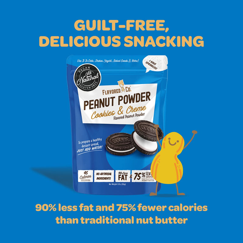 Flavored PB Co. Peanut Butter Powder, Low Carb and Only 45 Calories, All-Natural from US Farms (Mint Chocolate Cookie)