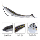 RUNCL Swimbaits Paddle 10/20/30/40PCS, 5/4/3/2 Inchs Paddle Tail, Soft Lure for Trout Crappie Bass, Durable Plastic Bait Swimmer for Saltwater/Freshwater, Fishing Lover's Gift