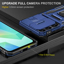 SunStory Compatible with Samsung Galaxy A17 5G Case with HD Screen Protector & Slide Camera Cover & Rotated Ring Kickstand,[Shockproof] Dual Layers Phone Case for Galaxy A17,Red