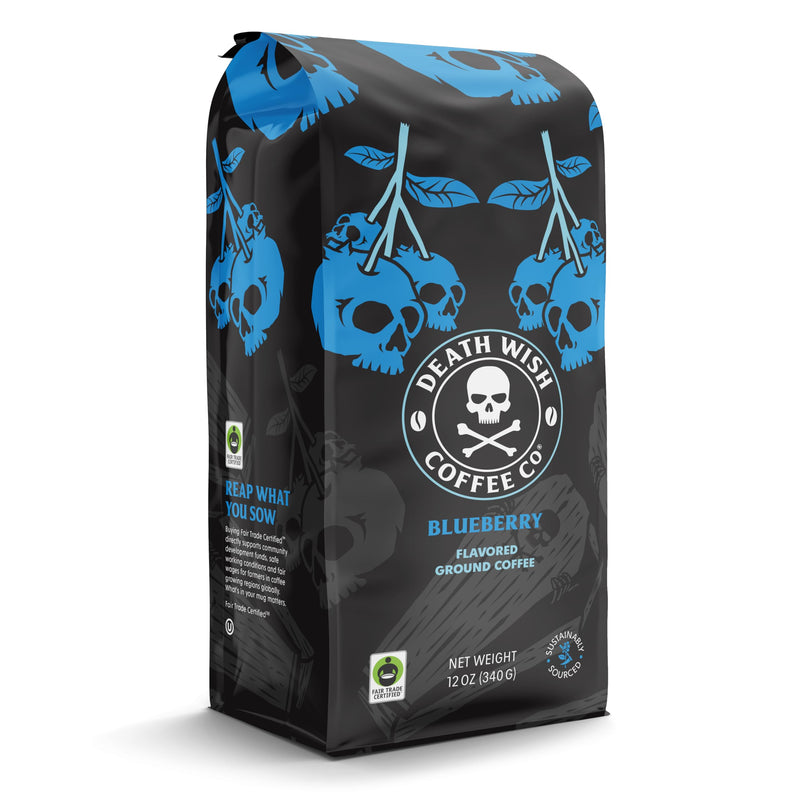 Death Wish Coffee Co., Organic and Fair Trade Dark Roast Ground Coffee, 16 oz