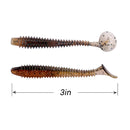 RUNCL Swimbaits Paddle 10/20/30/40PCS, 5/4/3/2 Inchs Paddle Tail, Soft Lure for Trout Crappie Bass, Durable Plastic Bait Swimmer for Saltwater/Freshwater, Fishing Lover's Gift