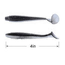 RUNCL Swimbaits Paddle 10/20/30/40PCS, 5/4/3/2 Inchs Paddle Tail, Soft Lure for Trout Crappie Bass, Durable Plastic Bait Swimmer for Saltwater/Freshwater, Fishing Lover's Gift