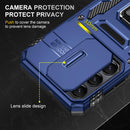 SunStory Compatible with Samsung Galaxy A17 5G Case with HD Screen Protector & Slide Camera Cover & Rotated Ring Kickstand,[Shockproof] Dual Layers Phone Case for Galaxy A17,Red