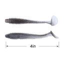 RUNCL Swimbaits Paddle 10/20/30/40PCS, 5/4/3/2 Inchs Paddle Tail, Soft Lure for Trout Crappie Bass, Durable Plastic Bait Swimmer for Saltwater/Freshwater, Fishing Lover's Gift