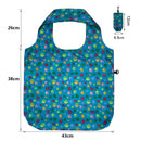 HOLYLUCK set of 3 Reusable Grocery Bags,Heavy Duty Foldable Shopping Bag-sky blue