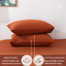 ALAZURIA Bedding Duvet Cover 2 Piece Set - Super Soft Prewashed, Duvet Covers Twin with Zipper Closure & 4 Corner Ties (1 Duvet Cover + 1 Pillow Case) Terracotta Pastel, Twin