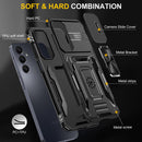 SunStory Compatible with Samsung Galaxy A17 5G Case with HD Screen Protector & Slide Camera Cover & Rotated Ring Kickstand,[Shockproof] Dual Layers Phone Case for Galaxy A17,Red