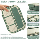 Bento Box Adult Lunch Box, Lunch Containers for Kids Girls Boys with 4 Compartments, Lunchable Food Container with Utensils, Sauce Jar, Muffin Liners, 40 Oz/5 Cup, Microwave & Dishwasher Safe, Navy