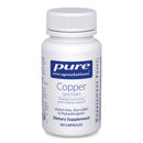 Pure Encapsulations Copper Glycinate 60's - 2 mg Copper Supplement, Supports Red Blood Cell Formation* - Aids Energy Metabolism - Non-GMO & Vegan - 60 Capsules