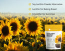 Kate Naturals Sunflower Lecithin Powder for Baking Bread, Gummies, Cooking, Lactation Supplement. Substitute for Soy Lecithin Powder (12 oz, Non-GMO)