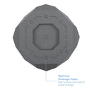 Bloem Tuxton Hexagon Planter: 8" - Black - Modern Unique Geometic Small Pl, Durable Resin, Modern Design, Optional Drainage Holes, for Indoor & Outdoor Use, Gardening, 1.7 Gallon Capacity