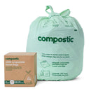 Compostic Home Compostable Trash Bags, 13 Gallon Tall Kitchen Rubbish Bags (23” x 29”), Extra Strong & Quickly Breaks Down, 100 Count