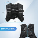 ZELUS Weighted Vest, 6lb/8lb/12lb/16lb/20lb/25lb/30lb Weight Vest with Reflective Stripe for Workout, Strength Training, Running, Fitness, Muscle Building, Weight Loss, Weightlifting, Black(12 lb)