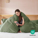 Nestl Twin Duvet Cover - Soft Double Brushed Light Grey Duvet Cover Twin/Twin XL, 2 Piece, with Button Closure, Duvet Cover 68x90 inches