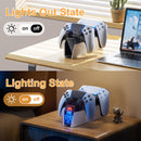 Fenolical PS5 Controller Charger Station with 5V/3A AC Adapter for Dualsense Controller & Edge Controller for PlayStation 5 Storage, PS5 Accessories Charging Station Timer