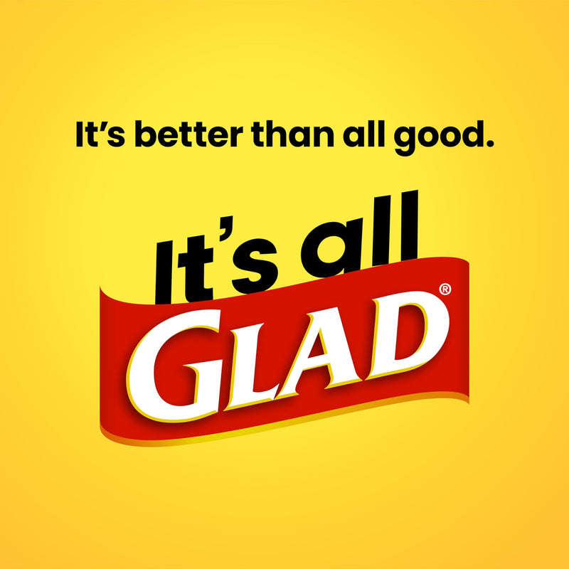 Glad Tall Kitchen Drawstring Trash Bags - Odorshield 13 Gallon White Trash Bag, Febreze Fresh Clean, 110 Count