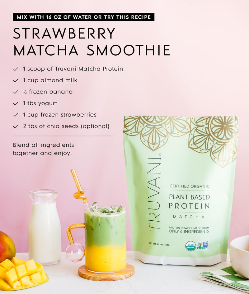 Truvani Vegan Pea Protein Powder | Vanilla | 20g Organic Plant Based Protein | 18 Servings | Keto | Gluten & Dairy Free | Low Carb | No Added Sugar