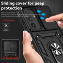 SunStory Compatible with Samsung Galaxy A17 5G Case with HD Screen Protector & Slide Camera Cover & Rotated Ring Kickstand,[Shockproof] Dual Layers Phone Case for Galaxy A17,Red