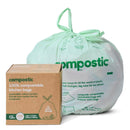 Compostic Home Compostable Trash Bags, 13 Gallon Tall Kitchen Rubbish Bags (23” x 29”), Extra Strong & Quickly Breaks Down, 100 Count