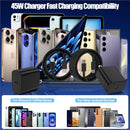 45W Charger for iPhone 16 15 Pro Max Fast Charging 10 FT, Long iPhone 16 15 Plus Charger Cord with USBC Charger Block for MacBook Air 13/11 inch M1/M2,2022 2020 2019 2018 2017 Laptop,iPad Pro/Air