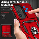 SunStory Compatible with Samsung Galaxy A17 5G Case with HD Screen Protector & Slide Camera Cover & Rotated Ring Kickstand,[Shockproof] Dual Layers Phone Case for Galaxy A17,Red