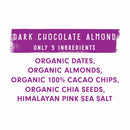 JONESBAR (Dark Chocolate Almond, (12 Count (Pack of 1)), USDA Organic Fruit & Nut Bar, Non-GMO, Kosher, Vegan, Gluten Free, Simple Snack Bar