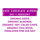 JONESBAR (Dark Chocolate Almond, (12 Count (Pack of 1)), USDA Organic Fruit & Nut Bar, Non-GMO, Kosher, Vegan, Gluten Free, Simple Snack Bar