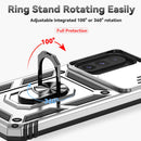 SunStory Compatible with Samsung Galaxy A17 5G Case with HD Screen Protector & Slide Camera Cover & Rotated Ring Kickstand,[Shockproof] Dual Layers Phone Case for Galaxy A17,Red