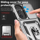 SunStory Compatible with Samsung Galaxy A17 5G Case with HD Screen Protector & Slide Camera Cover & Rotated Ring Kickstand,[Shockproof] Dual Layers Phone Case for Galaxy A17,Red