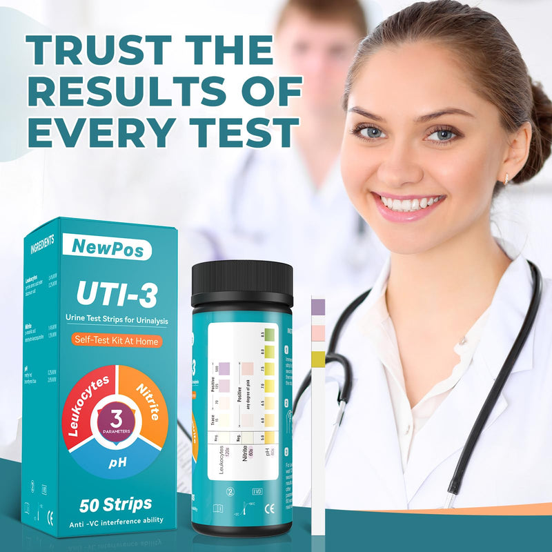 Urine Test Strips for Urinalysis: 10-in-1 125 CT Urinalysis Test Strips Full Panel for UTI Nitrite Leukocytes pH Protein Kidney & Liver Function at Home