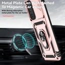 SunStory Compatible with Samsung Galaxy A17 5G Case with HD Screen Protector & Slide Camera Cover & Rotated Ring Kickstand,[Shockproof] Dual Layers Phone Case for Galaxy A17,Red