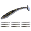 RUNCL Swimbaits Paddle 10/20/30/40PCS, 5/4/3/2 Inchs Paddle Tail, Soft Lure for Trout Crappie Bass, Durable Plastic Bait Swimmer for Saltwater/Freshwater, Fishing Lover's Gift