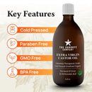 The Goodbye Company Organic Castor Oil – 100% Pure Extra Virgin, Cold-Pressed & Unrefined – Hexane-Free – Nourishing Oil for Healthy Skin, Hair Growth & Eyelashes (250mL)