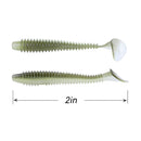 RUNCL Swimbaits Paddle 10/20/30/40PCS, 5/4/3/2 Inchs Paddle Tail, Soft Lure for Trout Crappie Bass, Durable Plastic Bait Swimmer for Saltwater/Freshwater, Fishing Lover's Gift