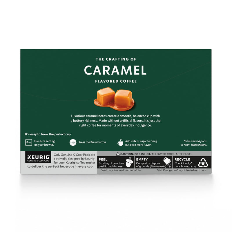 Starbucks K-Cup Coffee Pods—Caramel Flavored Coffee—100% Arabica—1 box (40 pods)