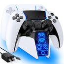 Fenolical PS5 Controller Charger Station with 5V/3A AC Adapter for Dualsense Controller & Edge Controller for PlayStation 5 Storage, PS5 Accessories Charging Station Timer