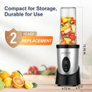 KOIOS Smoothie Blender, 900W Personal Blender for Shakes and Smoothies Kitchen with 2 No-BPA 22oz Portable Blender Cups, Single Serve Smoothies Maker Mixer for Juices, Nutritious Recipe (Grey Blue)