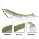 RUNCL Swimbaits Paddle 10/20/30/40PCS, 5/4/3/2 Inchs Paddle Tail, Soft Lure for Trout Crappie Bass, Durable Plastic Bait Swimmer for Saltwater/Freshwater, Fishing Lover's Gift
