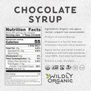 Wildly Organic Chocolate Syrup 20 Oz - Organic, Dairy-Free, Fair Trade, Non-GMO, Kosher, Vegan, Premium Rich Chocolate Flavor - Perfect for Ice Cream, Baking, Coffee, Chocolate Milk, Mocha, & Hot Cocoa - 2 Ingredients: Raw Cacao Powder & Raw Agave