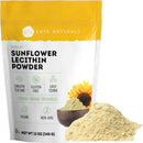Kate Naturals Sunflower Lecithin Powder for Baking Bread, Gummies, Cooking, Lactation Supplement. Substitute for Soy Lecithin Powder (12 oz, Non-GMO)