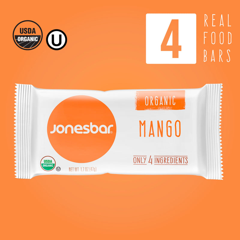 JONESBAR (Variety Pack, 12 Count (Pack of 1)), USDA Organic Fruit & Nut Bar, Non-GMO, Kosher, Vegan, Gluten Free, Simple Snack Bar
