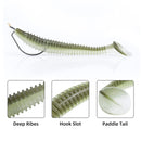 RUNCL Swimbaits Paddle 10/20/30/40PCS, 5/4/3/2 Inchs Paddle Tail, Soft Lure for Trout Crappie Bass, Durable Plastic Bait Swimmer for Saltwater/Freshwater, Fishing Lover's Gift