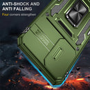 SunStory Compatible with Samsung Galaxy A17 5G Case with HD Screen Protector & Slide Camera Cover & Rotated Ring Kickstand,[Shockproof] Dual Layers Phone Case for Galaxy A17,Red