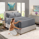 Hearth & Harbor Extra Deep Pocket Sheets - Fits Mattress 18-24 Inches Deep - Extra Deep Pocket Full Size Sets - 6 Piece Full Size - Full - Ice Blue