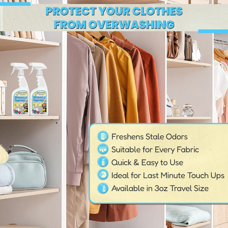 Grandma's Secret Spot Remover Laundry Spray - Chlorine, Bleach and Toxin-Free Stain Remover - Stain Remover for Clothes - Fabric Stain Remover Removes Oil, Paint, Blood and Pet Stains - 16 Oz, 3 Pack